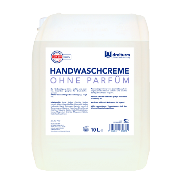 Dreiturm  Handwaschcreme weiß duftneutral, 10l
