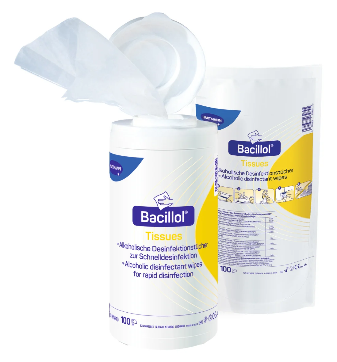 Bode, Bacillol Tissue 100 Stck  Art.9756732 Flächendesinfektionstücher   1 VE = 12 Pk.