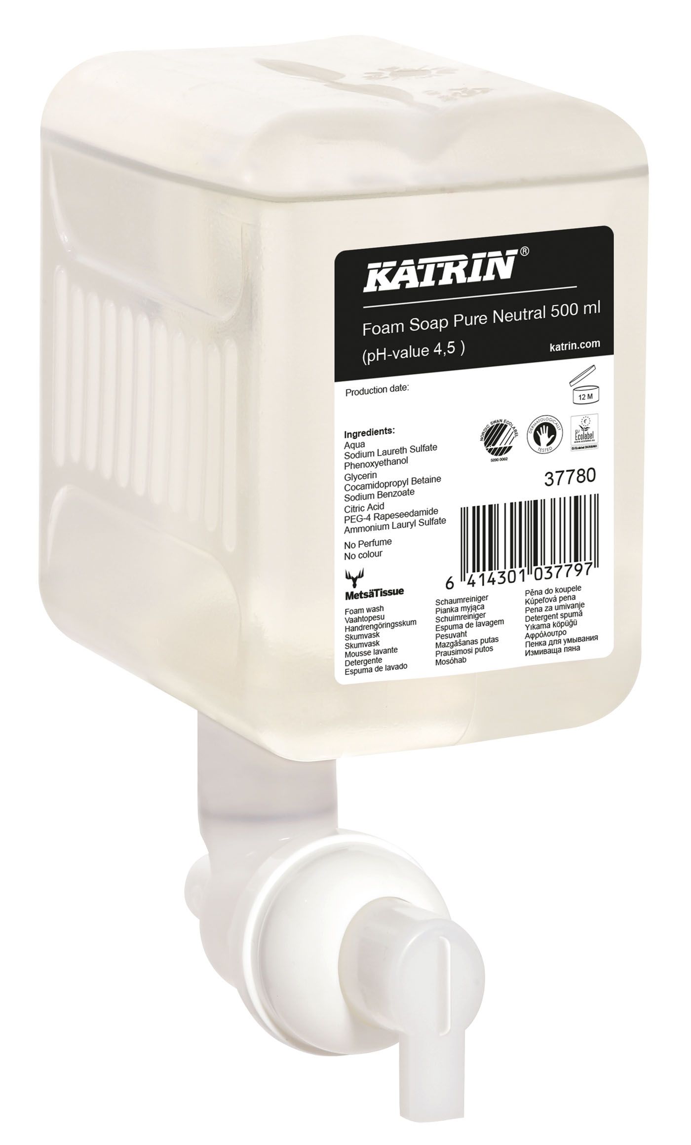 Katrin Schaumseife Clean, parfümfrei 500ml Art.37780 Katrin Schaumseife Clean, parfümfrei 500ml Art.37780