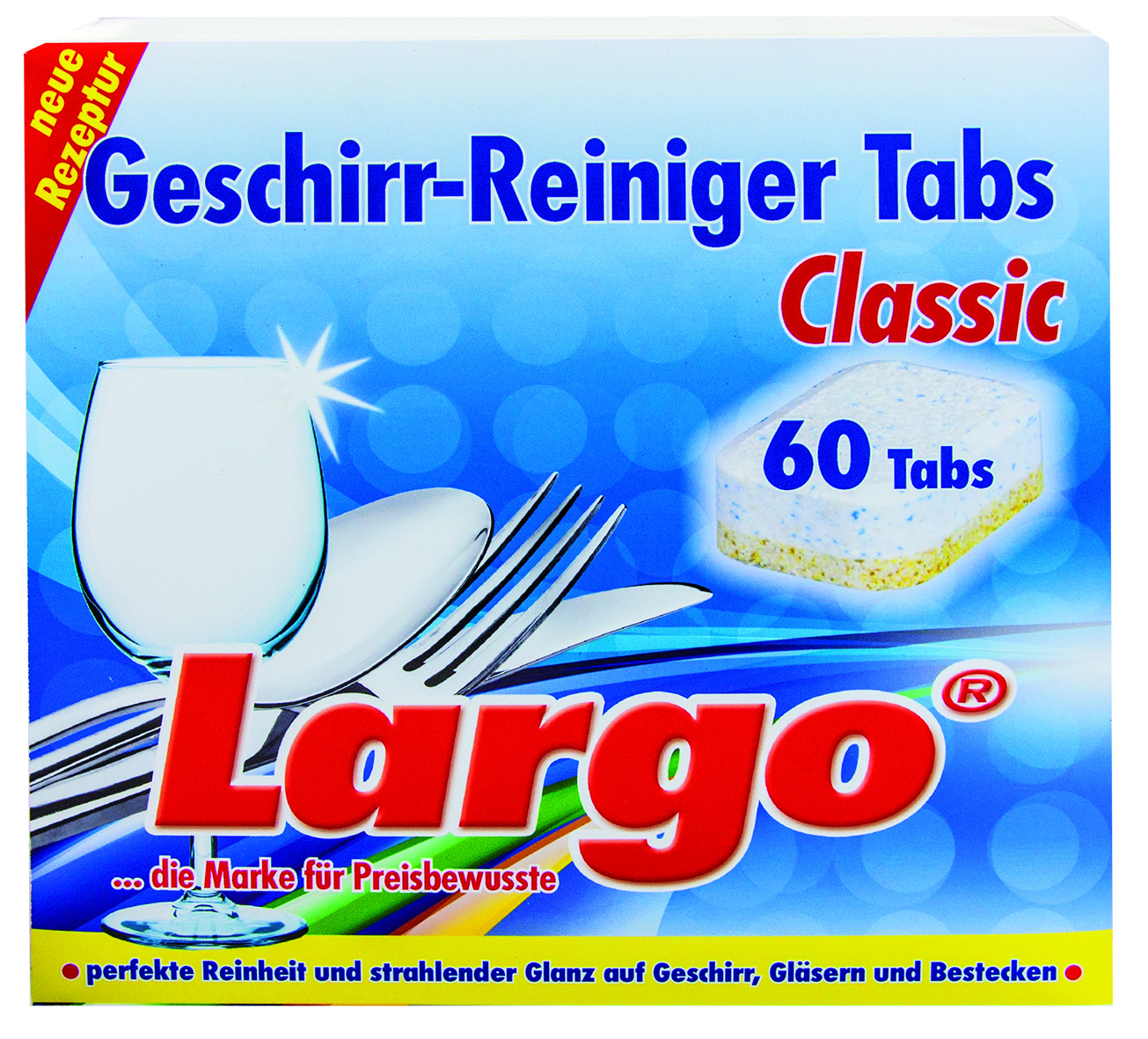 Bild 1 Largo, Geschirr-Reiniger Tabs 60 Stück  Art.60116 1 VE = 12 Pk.