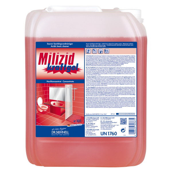 Dr. Schnell Milizid Kraftgel Sanitärgrundreiniger 10l (30367)