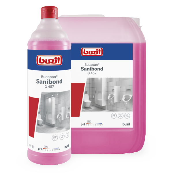 Buzil, Bucasan Sanibond G457 1L  Art.G457-0001RA Sanitärunterhaltsreiniger   1 VE = 12 Fl.