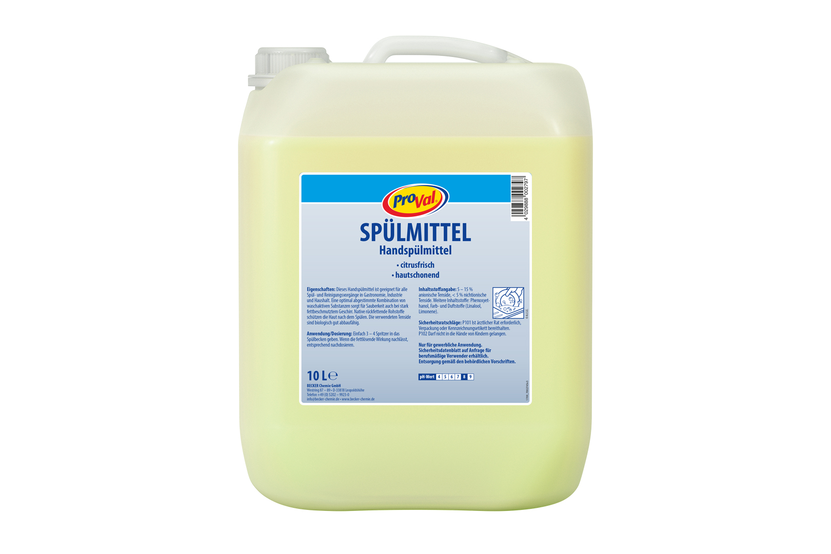 Becker, ProVal Citro 10L Art.100501-010-000 Spülmittel Becker, ProVal Citro 10L Art.100501-010-000 Spülmittel