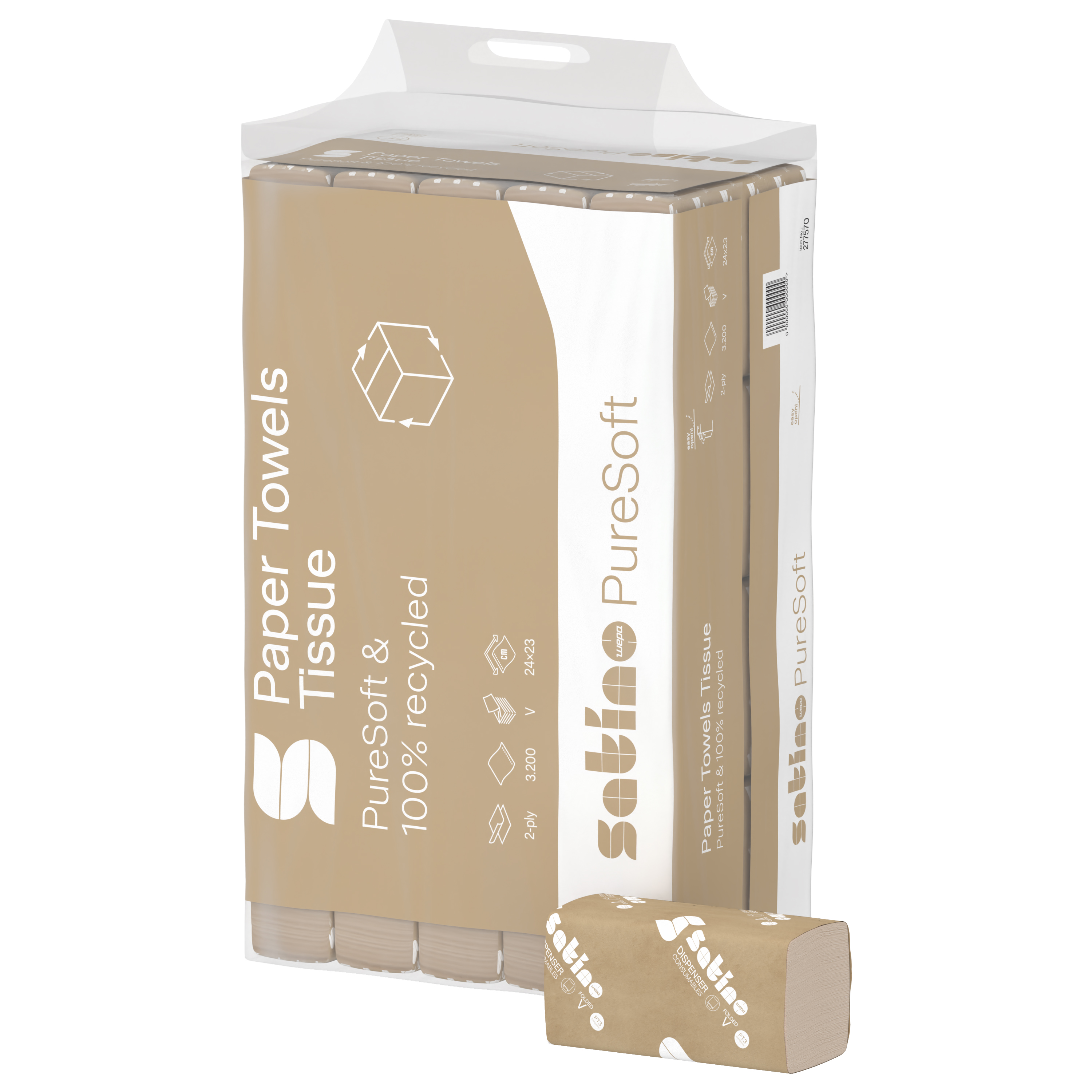 Wepa, HP 2-lg. PureSoft FC soft beige Art.277570