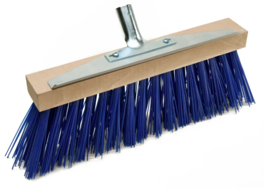 Winterbesen 35cm, starke Elastonborste   Art.10002 blau, Kratzleiste incl.Stiel   1 VE = 8 Stck