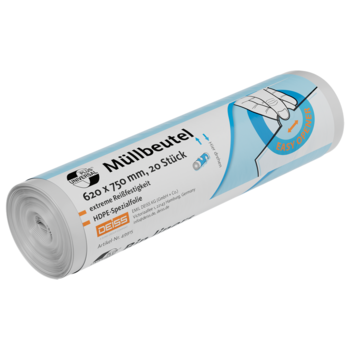 Deiss, Müllbeutel 60L, 8my transparent Art.49915