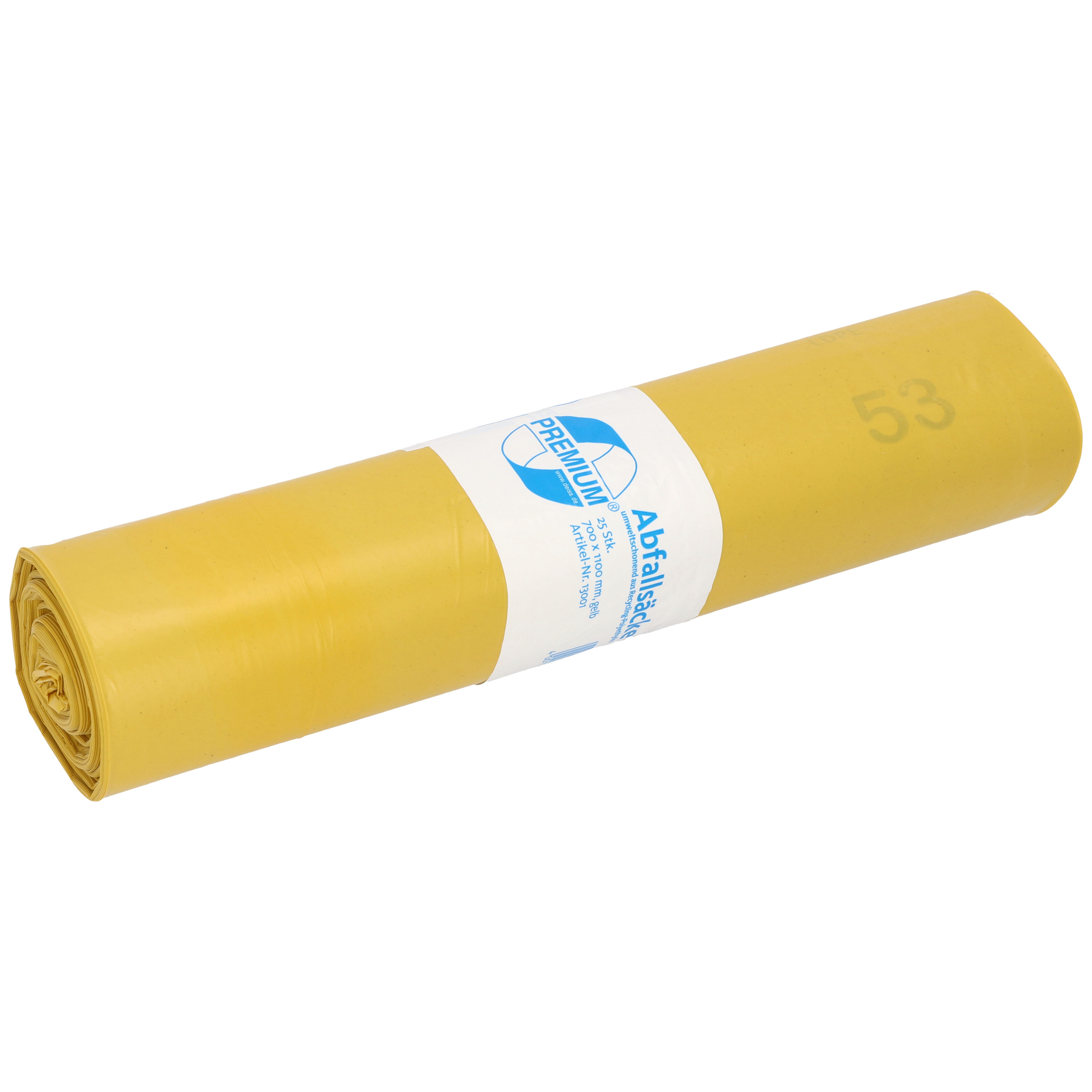 Deiss Müllbeutel 120L gelb Typ 60 Art.13001