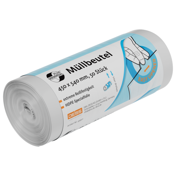 Deiss Müllbeutel 20l transparent 6µ (49901)
