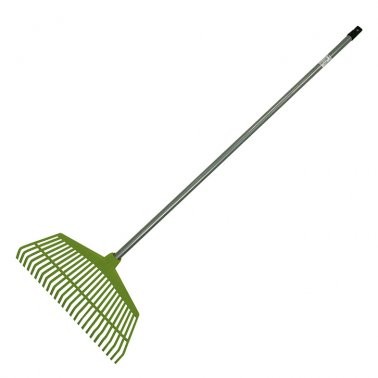 Laubharke PVC mit Stiel Polyäthylen