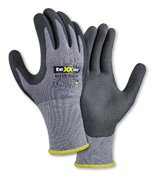 2450_paar_g Bild 3 teXXor® black touch Nylon-Strickhandschuhe schwarz