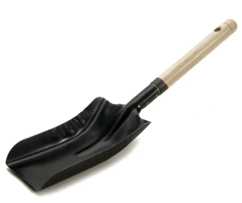 Kohlenschaufel mit Holzgriff