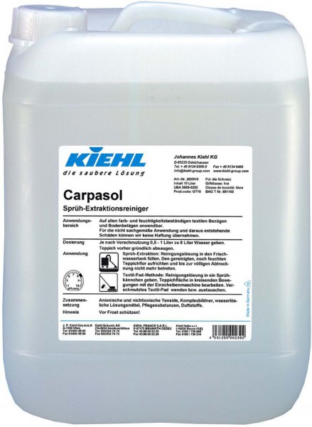 Kiehl Carpasol Sprüh-Extraktionsreiniger 10l (j600510)