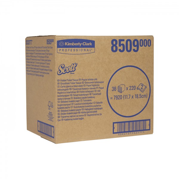 SCOTT® 36 Toilet Tissue Einzelblattsytem weiß (8509)