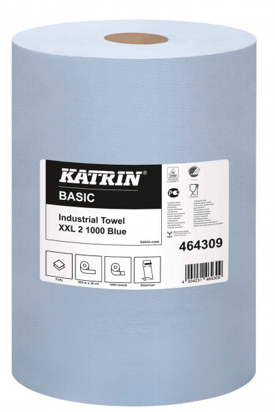 Katrin® Putztuchrolle BASIC 2-lg. blau (46430)
