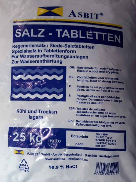 ASBIT® Tablettensalz Entkalker 25kg