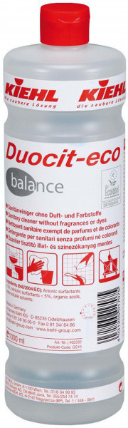 Kiehl, Duocit-eco balance, 1L, Sanitärreiniger Art.j402301 1 VE = 6 Fl.