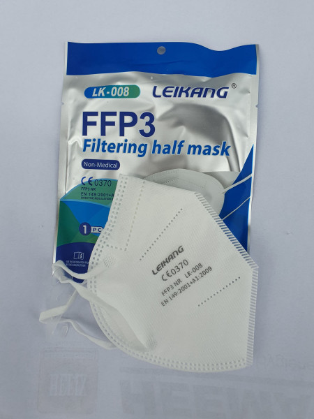 FFP3 Maske ohne Ventil mit CE Zeichen